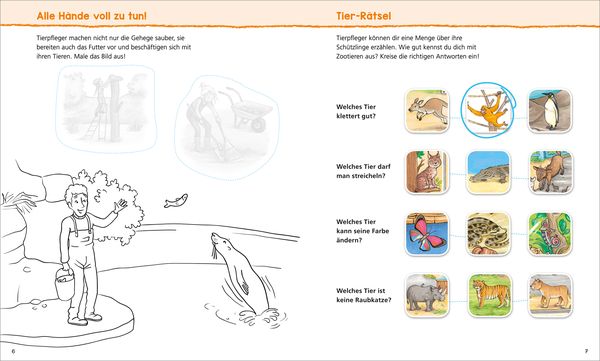 Produktbild: WAS IST WAS Kindergarten Malen Rätseln Stickern Im Zoo