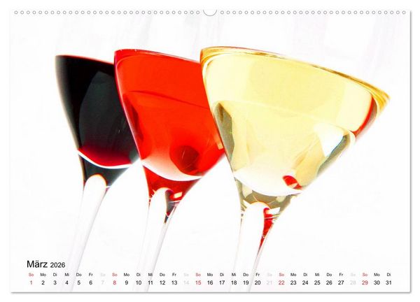 Produktbild: Wein schmeckt fein (Wandkalender 2026 DIN A2 quer), CALVENDO Monatskalender
