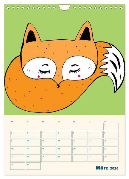 Produktbild: Kindliche Motive von Little Miss Arty - Illustrationen! (Wandkalender 2026 DIN A4 hoch), CALVENDO Monatskalender