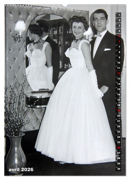 Produktbild: Deux mannequins des ann&eacute;es 1950 - Les jumelles Thea et Helga (Calendrier mural 2026 DIN A2 horizontal), CALVENDO calendrier mensuel