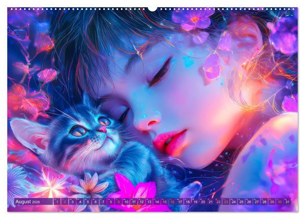 Produktbild: Magische Liebe - Mensch und Tier (hochwertiger Premium Wandkalender 2026 DIN A2 quer), Kunstdruck in Hochglanz