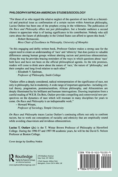 Produktbild: On Race and Philosophy