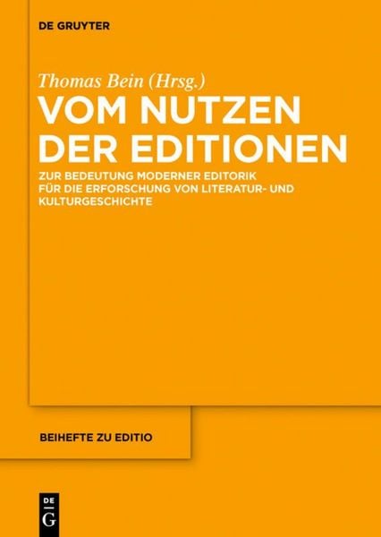 Produktbild: Vom Nutzen der Editionen
