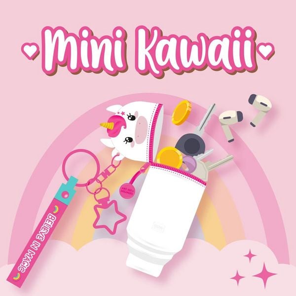 Produktbild: Legami M&uuml;nztasche mit Schl&uuml;sselanh&auml;nger Einhorn - Mini Kawaii