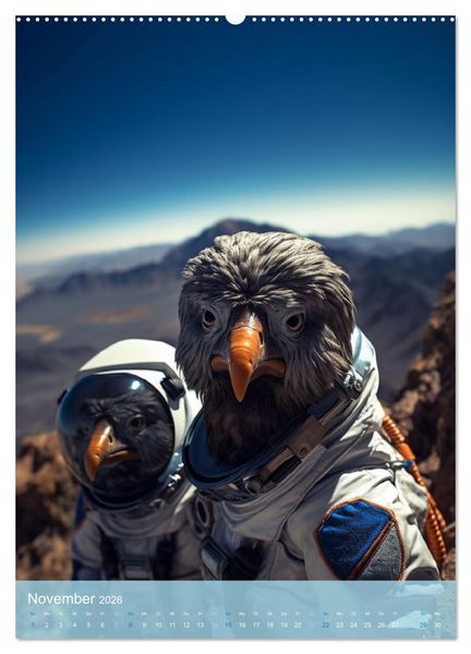 Produktbild: Fantastische Federwelten (Wandkalender 2026 DIN A2 hoch), CALVENDO Monatskalender