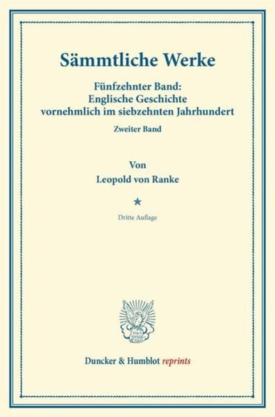 Sämmtliche Werke., Taschenbuch von Leopold Ranke, Duncker & Humblot, 9783428168699