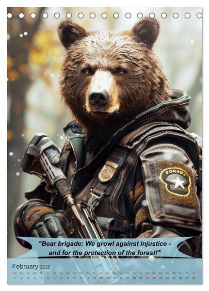 Produktbild: Animalistic and funny police officers (Desk Calendar 2026 DIN A5 portrait), CALVENDO 12 Month DeskCalendar