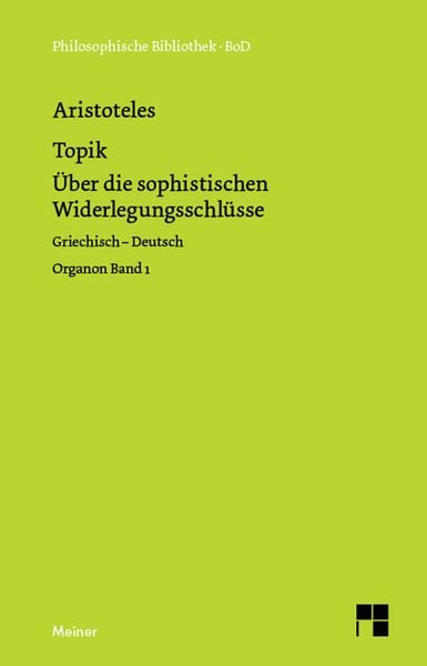 Produktbild: Topik, neuntes Buch oder &Uuml;ber die sophistischen Widerlegungsschl&uuml;sse