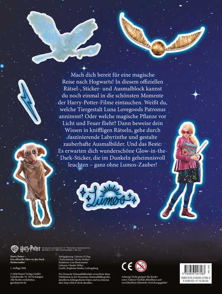 Produktbild: Harry Potter: Der offizielle Glow-in-the-Dark-Stickerzauber
