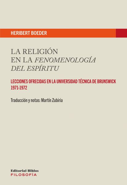 Produktbild: La religi&oacute;n en la Fenomenolog&iacute;a del Esp&iacute;ritu