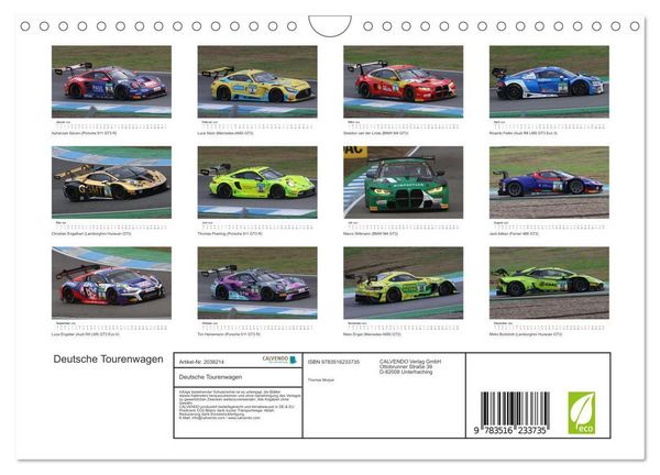 Produktbild: Deutsche Tourenwagen (Wandkalender 2026 DIN A4 quer), CALVENDO Monatskalender