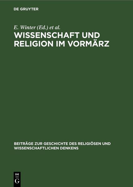 Produktbild: Wissenschaft und Religion im Vorm&auml;rz
