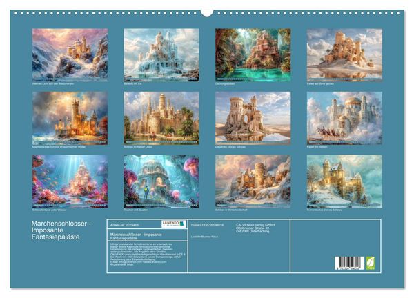 Produktbild: M&auml;rchenschl&ouml;sser - Imposante Fantasiepal&auml;ste (Wandkalender 2026 DIN A2 quer), CALVENDO Monatskalender