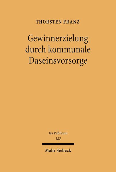 Produktbild: Gewinnerzielung durch kommunale Daseinsvorsorge