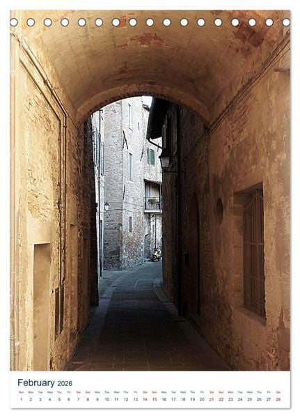 Produktbild: Umbrian Archways (Desk Calendar 2026 DIN A5 portrait), CALVENDO 12 Month DeskCalendar