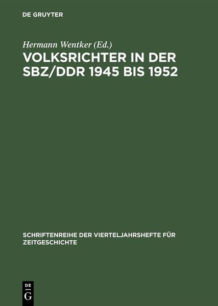 Produktbild: Volksrichter in der SBZ/DDR 1945 bis 1952