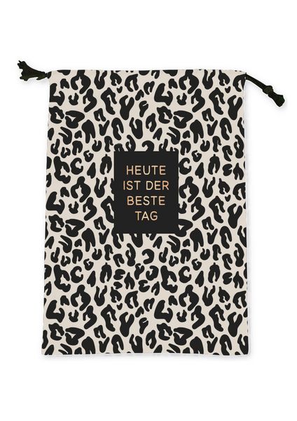Produktbild: Stoff-Geschenkbeutel Heute ist der beste Tag