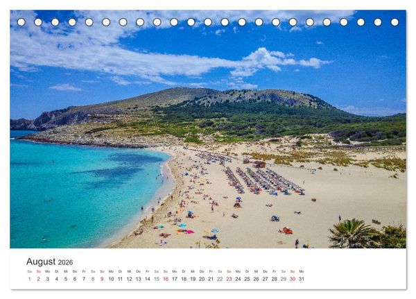 Produktbild: Mallorca, Mallorca (Tischkalender 2026 DIN A5 quer), CALVENDO Monatskalender