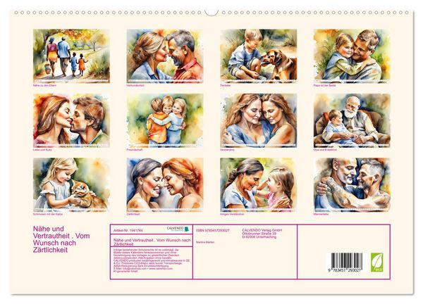 Produktbild: N&auml;he und Vertrautheit . Vom Wunsch nach Z&auml;rtlichkeit (hochwertiger Premium Wandkalender 2026 DIN A2 quer), Kunstdruck in Hochglanz
