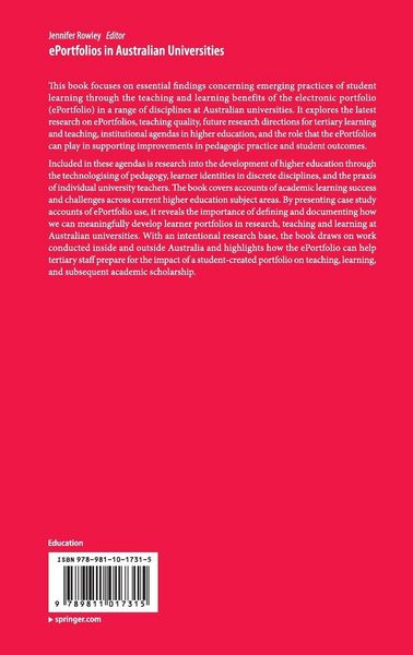 Produktbild: EPortfolios in Australian Universities