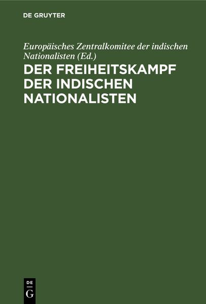 Produktbild: Der Freiheitskampf der indischen Nationalisten