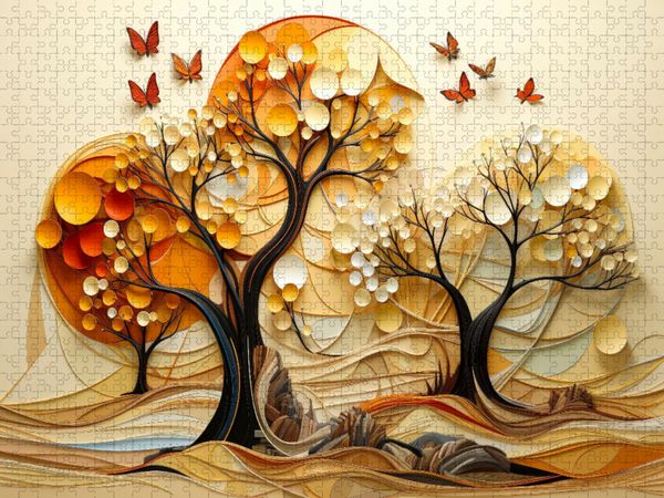 Produktbild: CALVENDO Puzzle Baum Kunst | 1000 Teile Lege-Gr&ouml;&szlig;e 64x48cm Foto-Puzzle f&uuml;r gl&uuml;ckliche Stunden