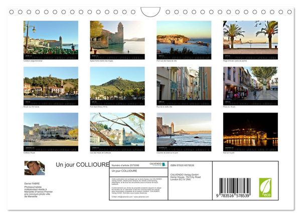 Produktbild: Un jour COLLIOURE (Calendrier mural 2026 DIN A4 vertical), CALVENDO calendrier mensuel