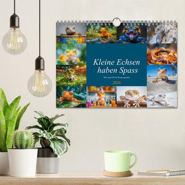 Produktbild: Kleine Echsen haben Spass (Wandkalender 2026 DIN A4 quer), CALVENDO Monatskalender
