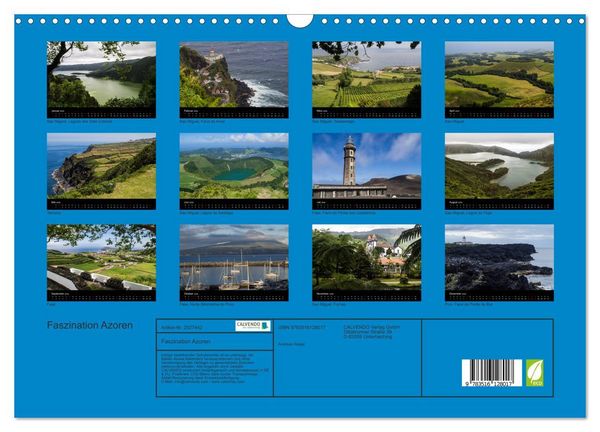 Produktbild: Faszination Azoren (Wandkalender 2026 DIN A3 quer), CALVENDO Monatskalender