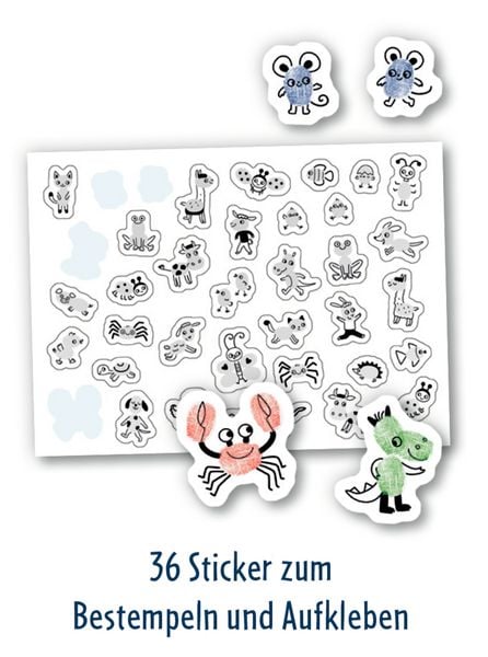 Produktbild: Mein gr. Bastelset: Fingerstempeln (Mini-K&uuml;nstler)