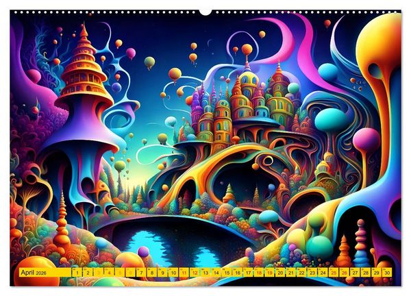 Produktbild: Traumwelten Surreale Landschaften (Wandkalender 2026 DIN A2 quer), CALVENDO Monatskalender