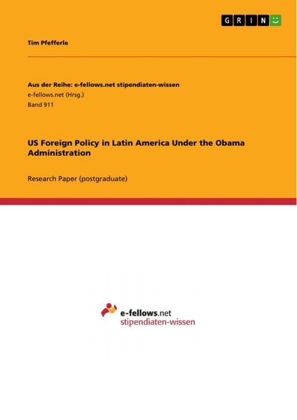 Produktbild: US Foreign Policy in Latin America Under the Obama Administration