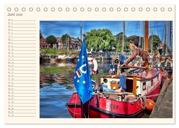 Produktbild: Ostfriesland - Museumshafen Carolinensiel (Tischkalender 2026 DIN A5 quer), CALVENDO Monatskalender