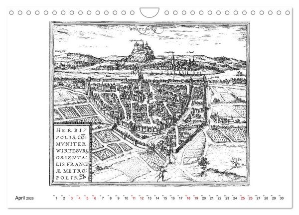 Produktbild: W&uuml;rzburg in alten Bildern (Wandkalender 2026 DIN A4 quer), CALVENDO Monatskalender