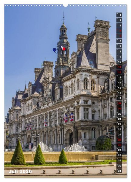 Produktbild: PARIS Stadtspaziergang (Wandkalender 2026 DIN A2 hoch), CALVENDO Monatskalender