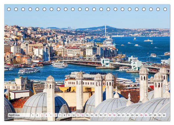 Produktbild: Istanbul - die Stadt zwischen zwei Welten (Tischkalender 2026 DIN A5 quer), CALVENDO Monatskalender