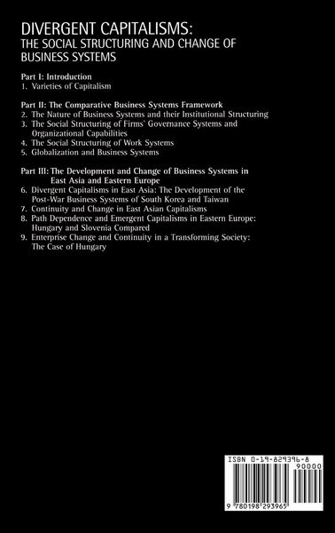 Produktbild: Divergent Capitalisms - The Social Structuring and Change of Business Systems