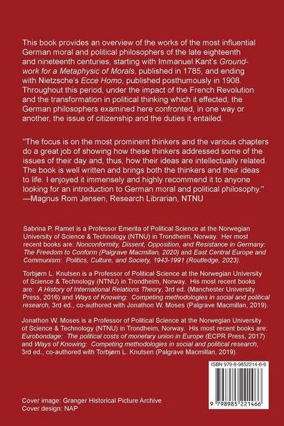 Produktbild: German Moral and Political Philosophy, 1785-1908