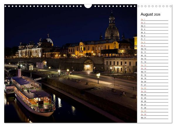 Produktbild: Eine Nacht in Dresden (Wandkalender 2026 DIN A3 quer), CALVENDO Monatskalender