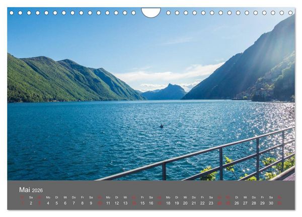 Produktbild: Tessin, zwischen Lago Maggiore und Lugano (Wandkalender 2026 DIN A4 quer), CALVENDO Monatskalender