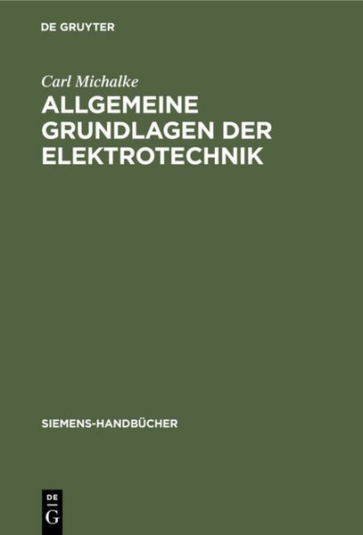 Produktbild: Allgemeine Grundlagen der Elektrotechnik