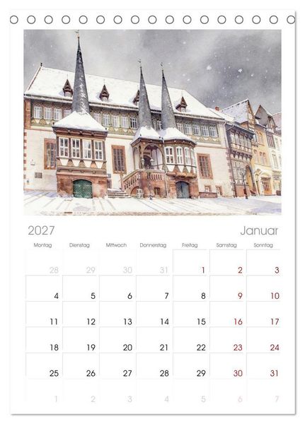Produktbild: Tischplaner 2027 - Die sch&ouml;nsten Altst&auml;dte in Niedersachsen (A5 Tischkalender zum Aufstellen) CALVENDO