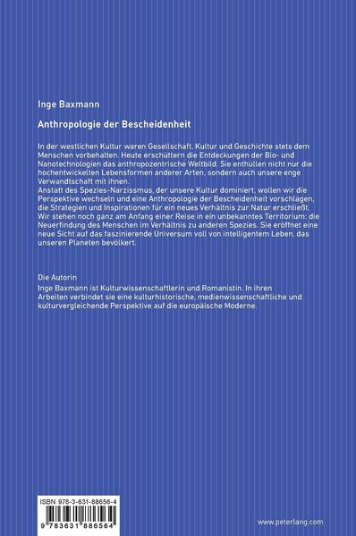 Produktbild: Anthropologie der Bescheidenheit