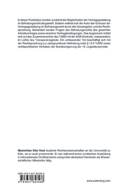 Produktbild: M&ouml;glichkeiten und Grenzen der Vertragsgestaltung im Befristungsrecht
