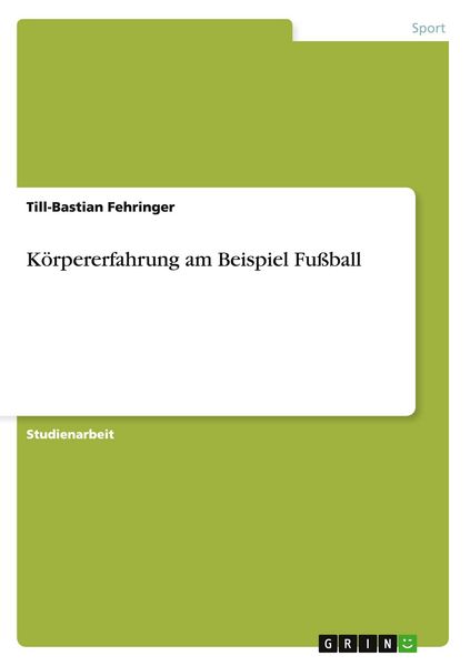 Produktbild: K&ouml;rpererfahrung am Beispiel Fu&szlig;ball