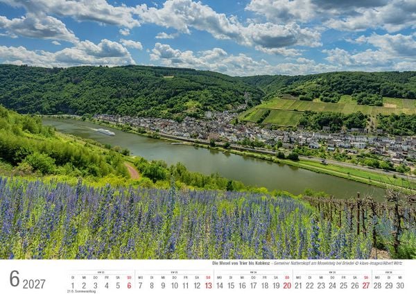 Produktbild: Mosel von Trier bis Koblenz 2027 Bildkalender A4 quer, spiralgebunden