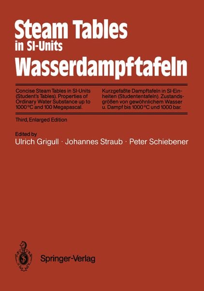 Produktbild: Steam Tables in SI-Units / Wasserdampftafeln