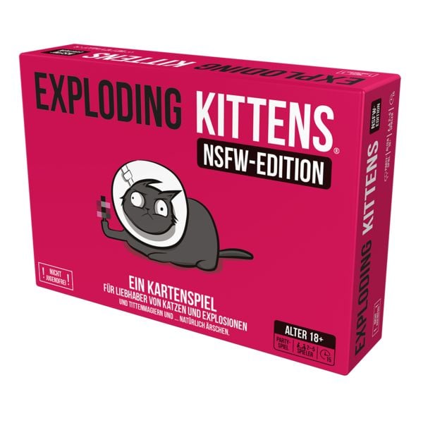 Asmodee EXKD0029 - Exploding Kittens, NSFW Edition, Grundspiel