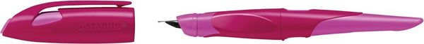 Produktbild: STABILO Ergonomischer Schulf&uuml;ller f&uuml;r Rechtsh&auml;nder mit Anf&auml;nger-Feder A -   EASYbirdy in beere/pink - Einzelstift - inklusive Patrone