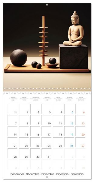 Produktbild: Instant paisible (Calendrier mural carr&eacute; 2026 30x30 cm) Calendrier double avec une page pour vos prises de notes
